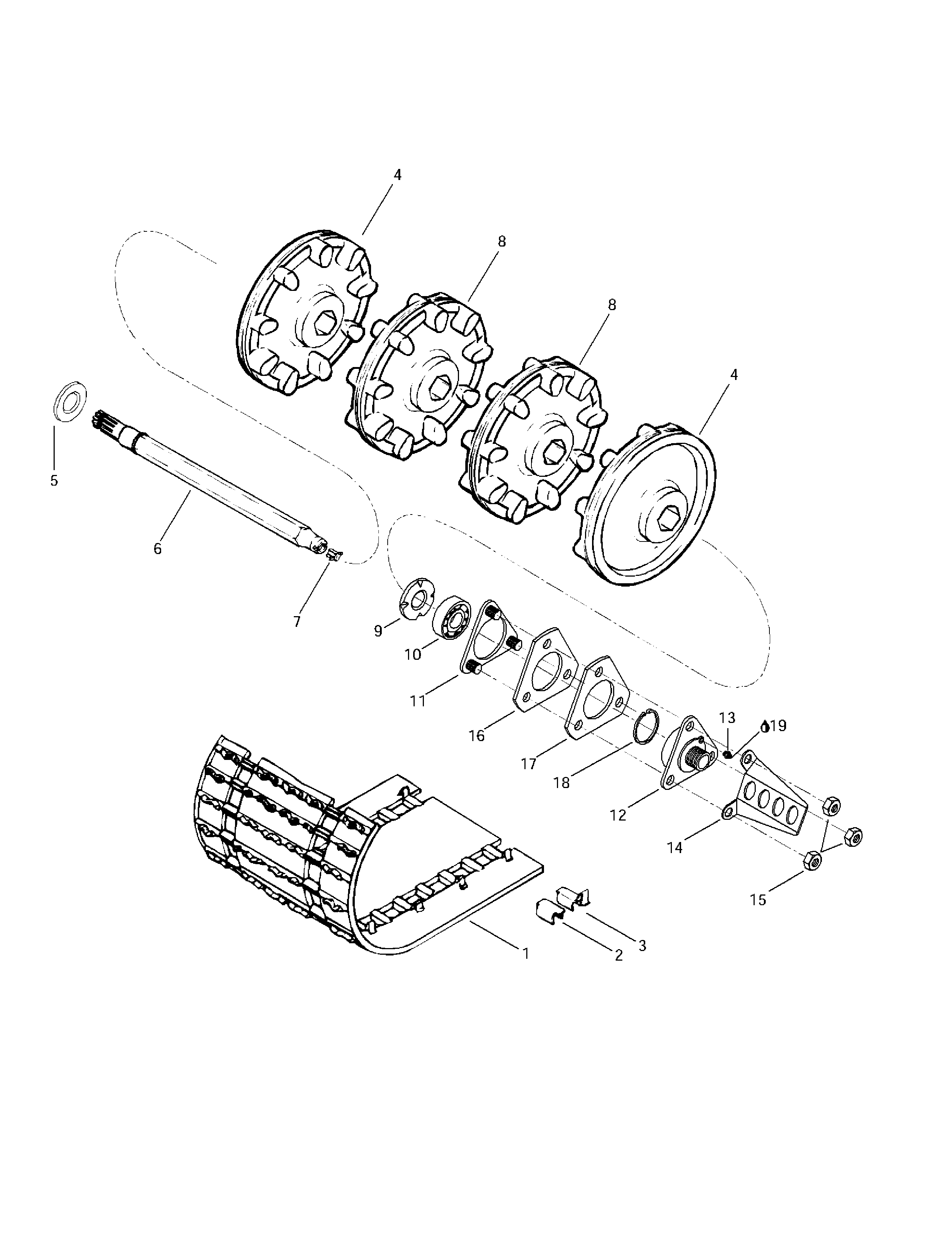 Drive axle and track