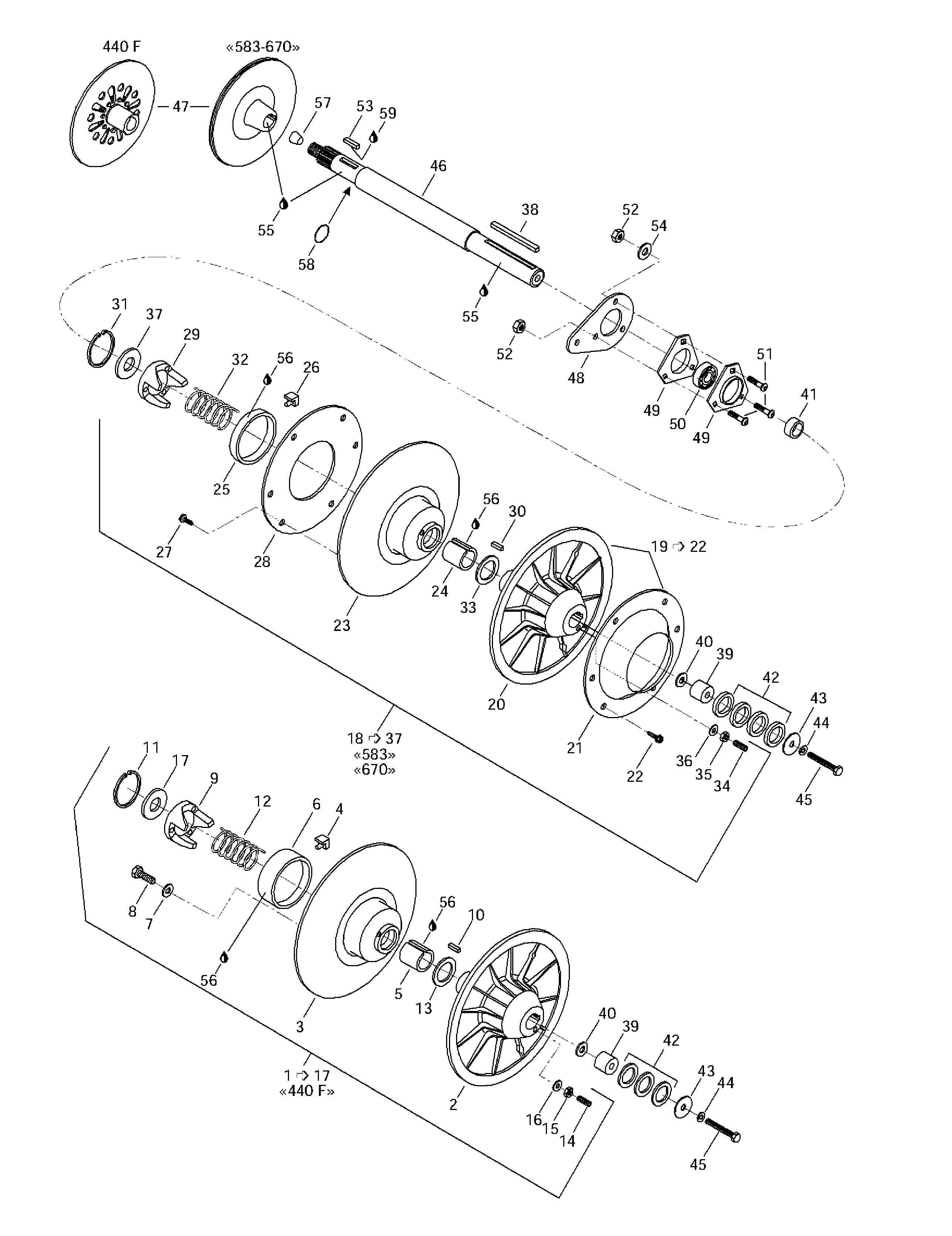 Driven pulley