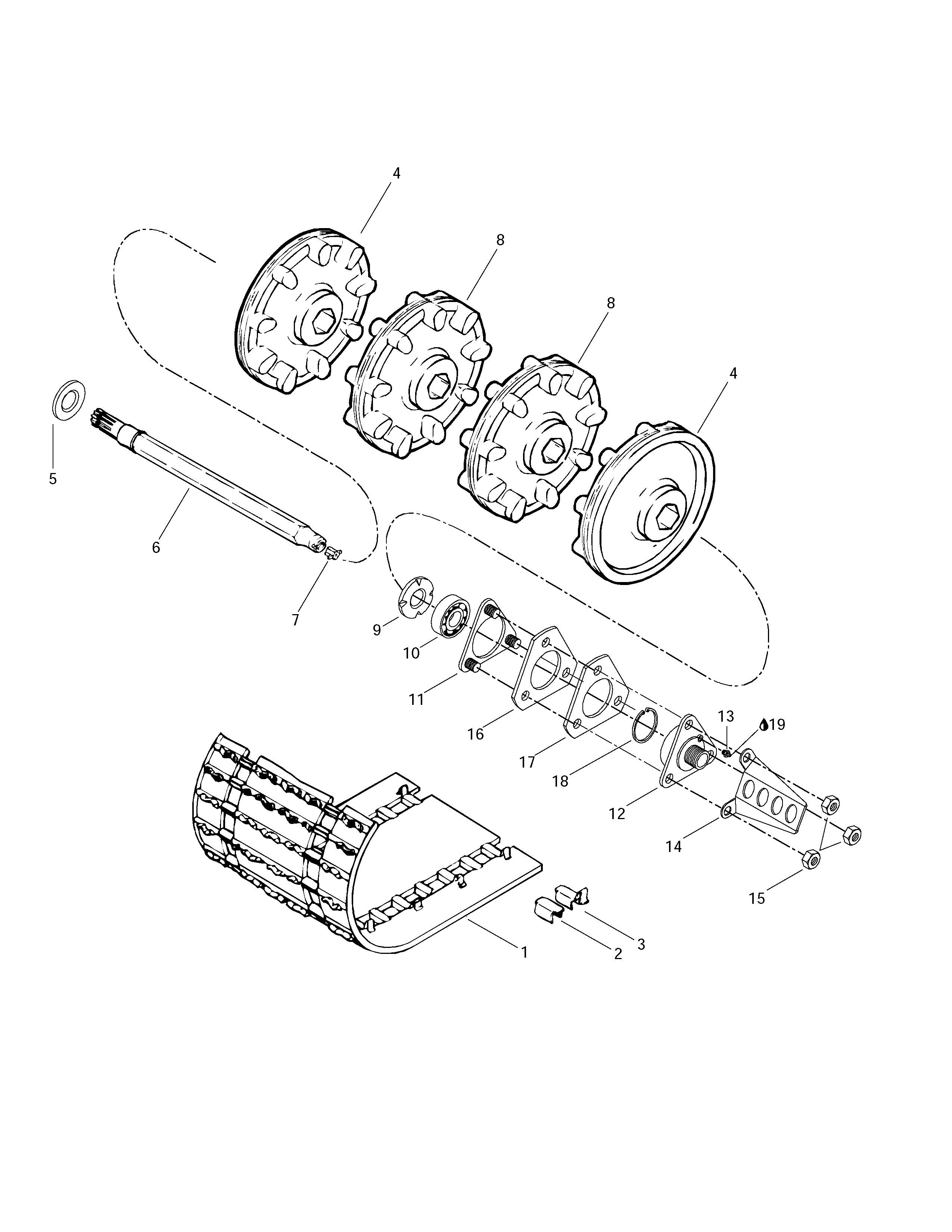 Drive axle and track