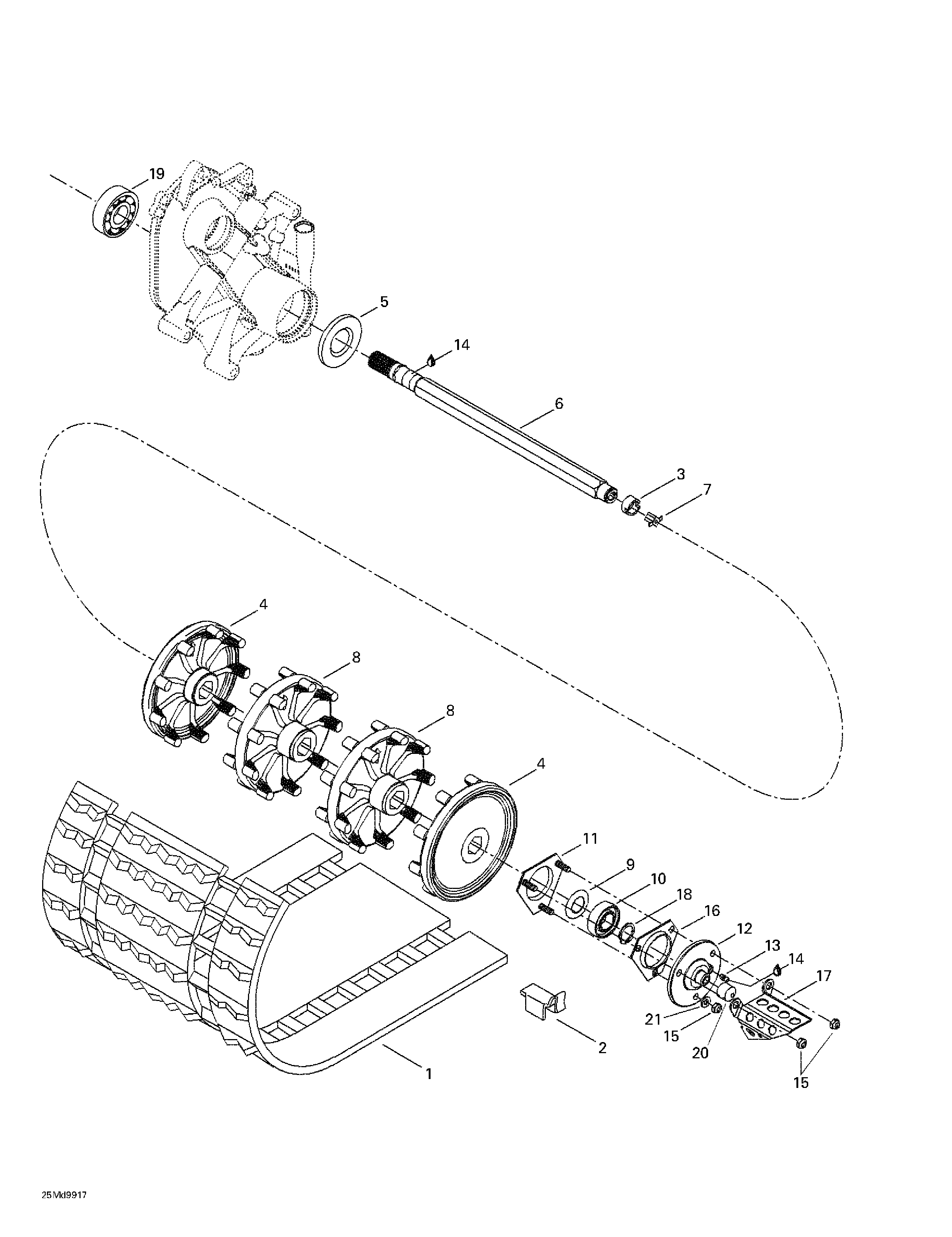 Drive axle and track