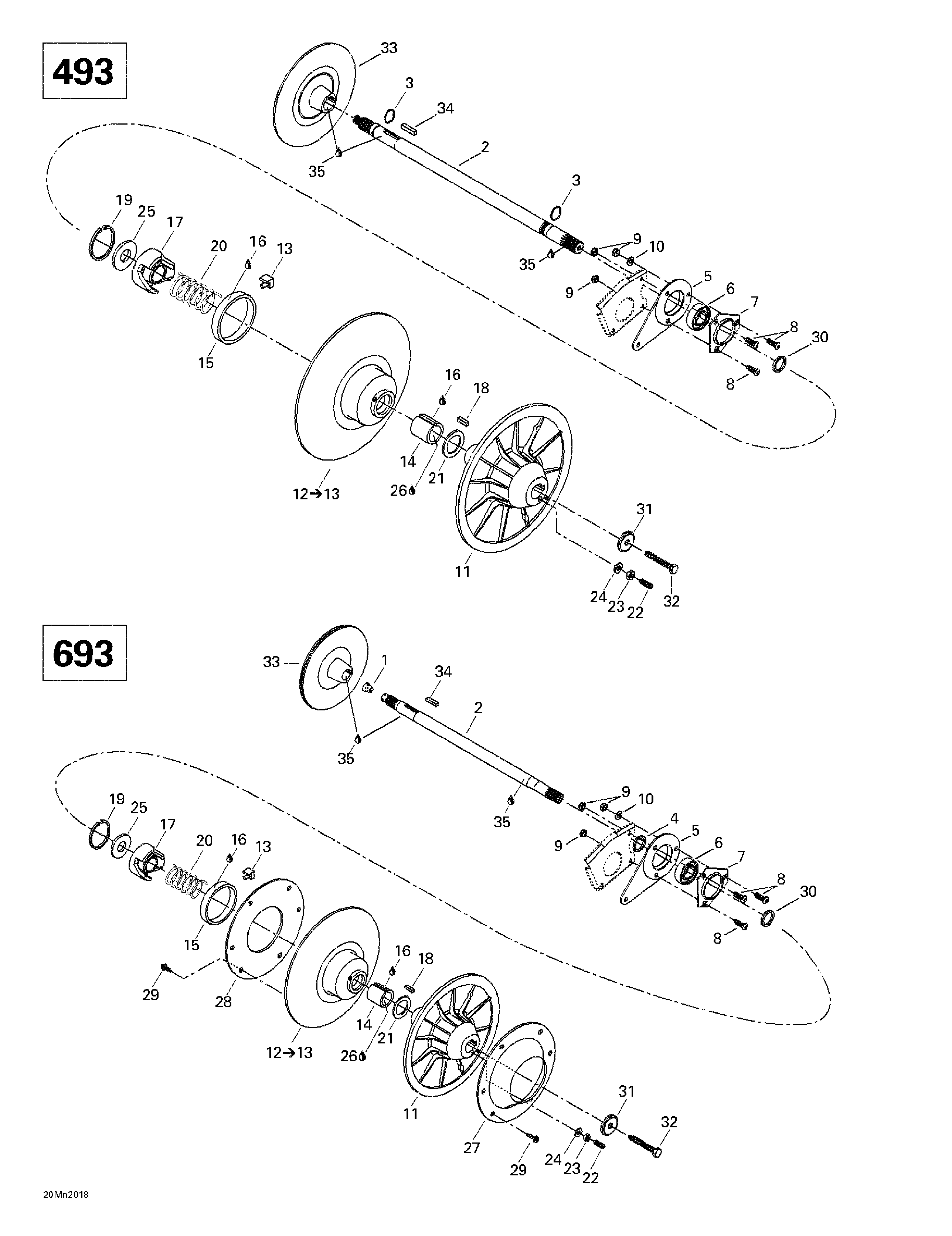 Driven pulley