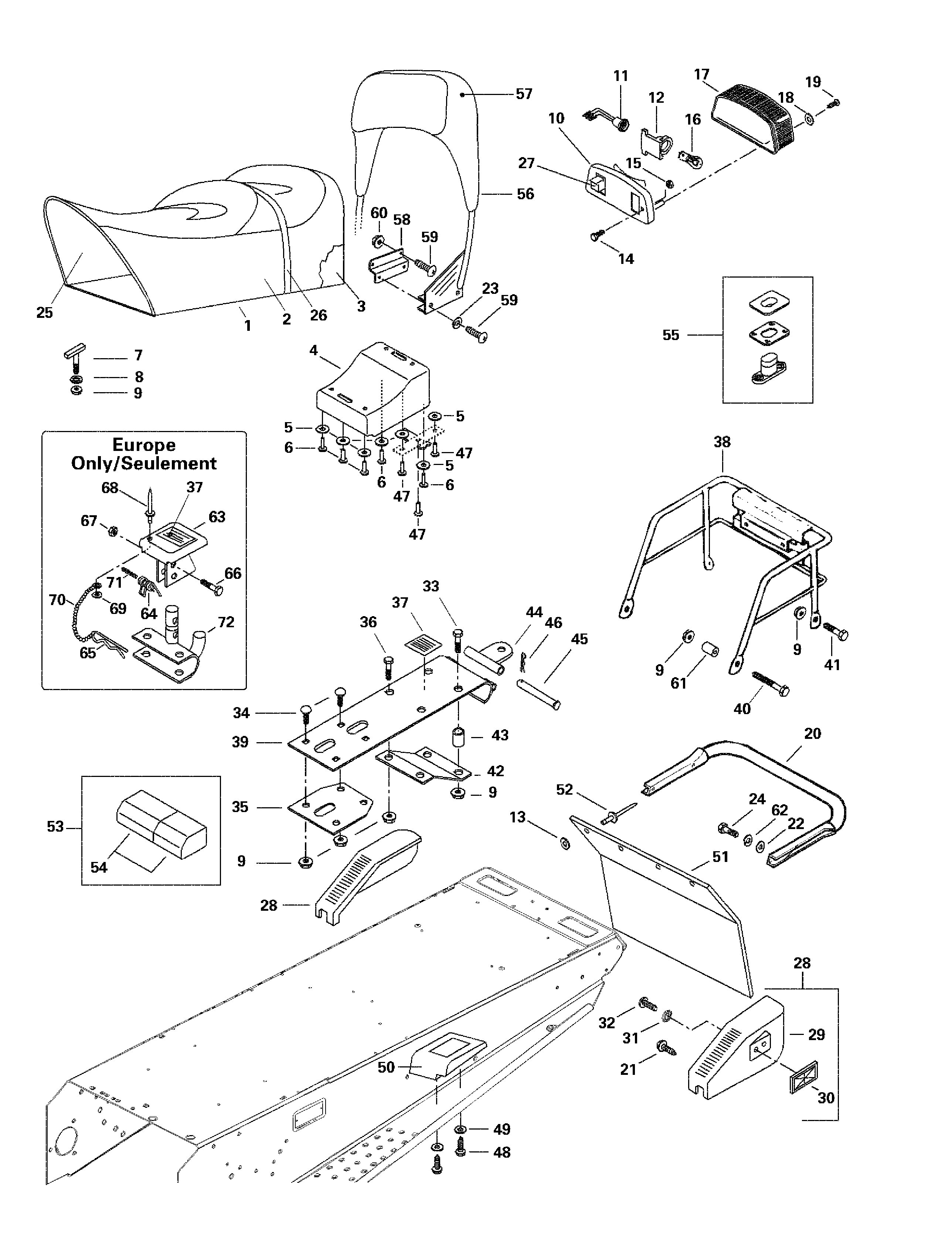 Seat and accessories