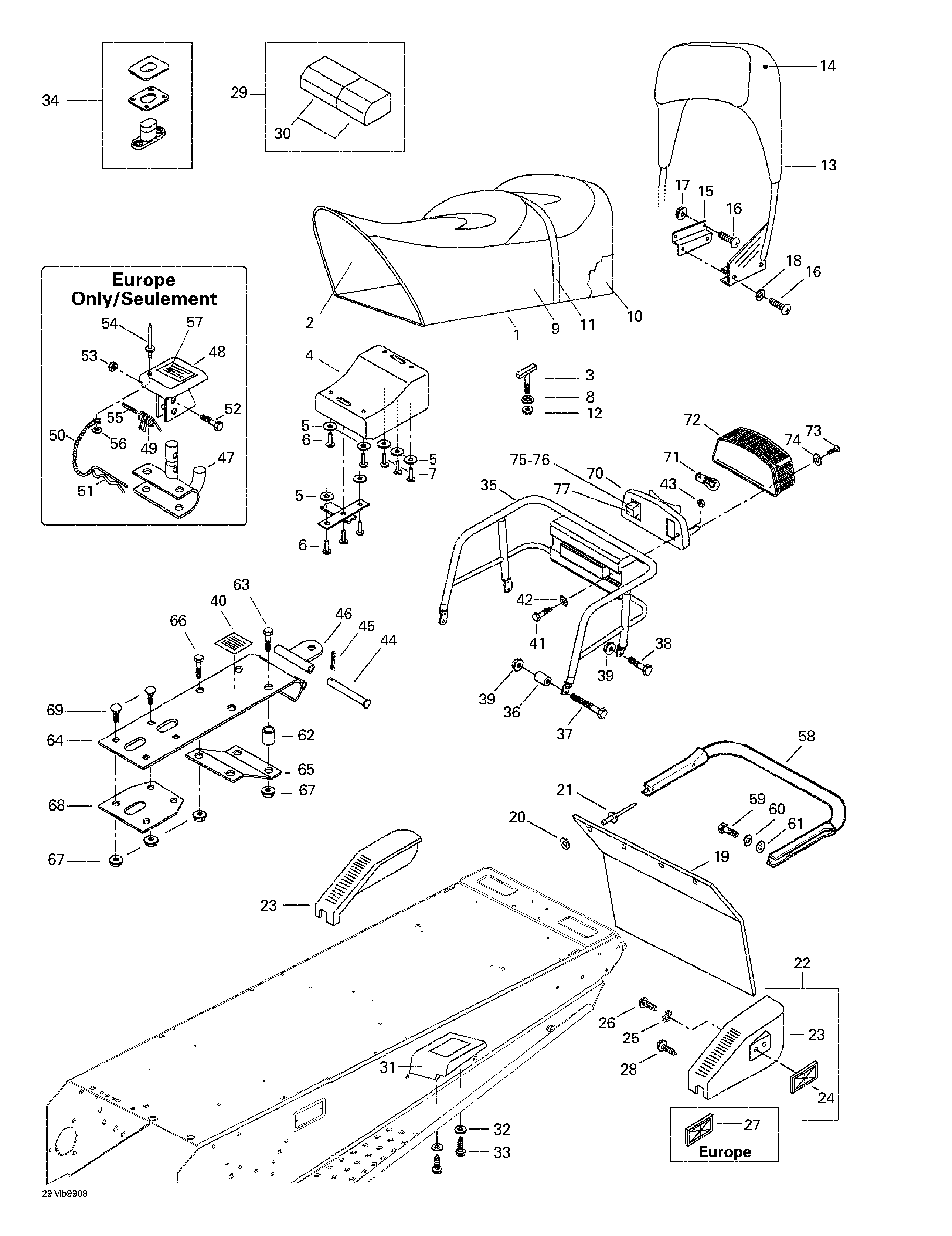 Seat and accessories