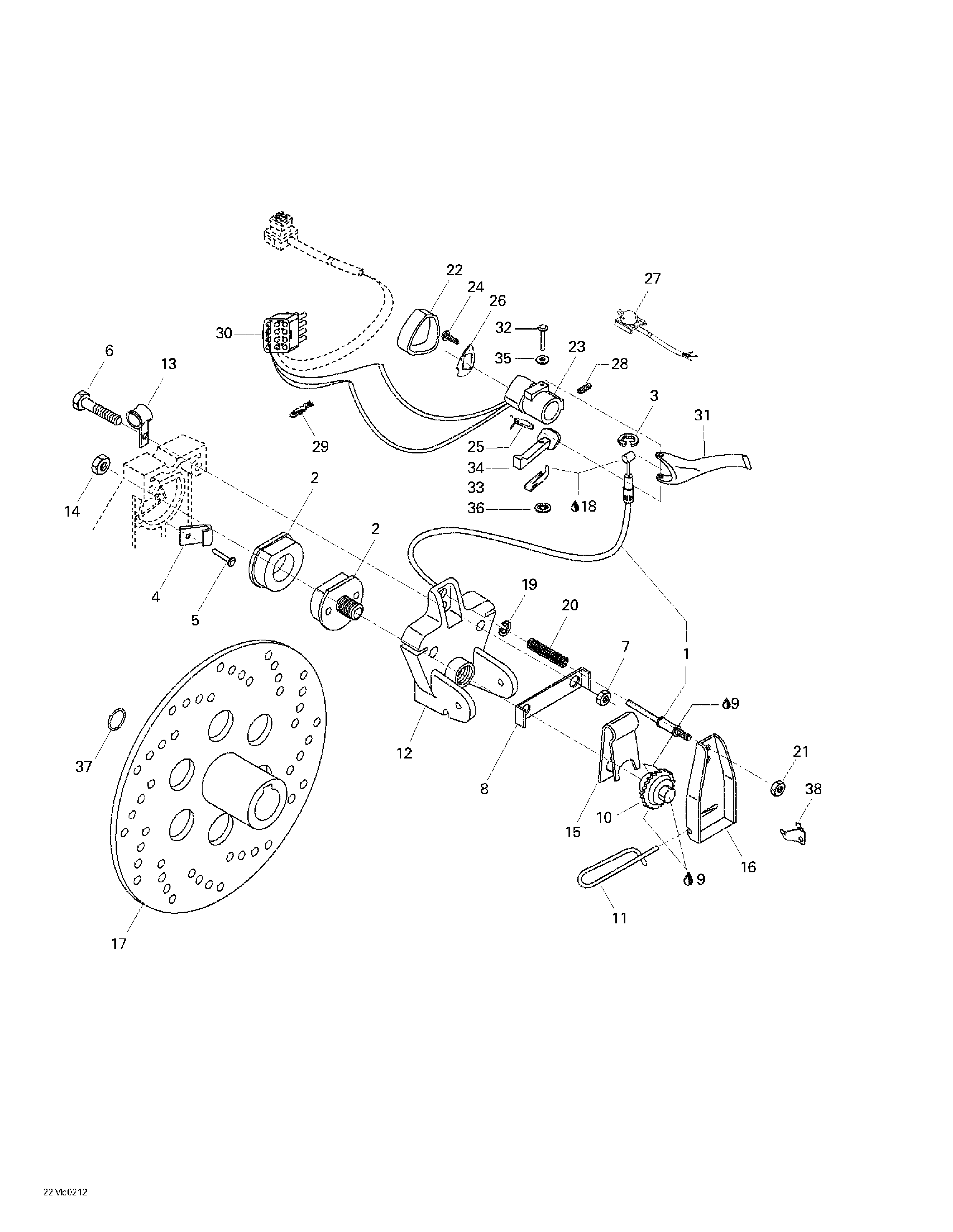 Hydraulic brake and belt guard