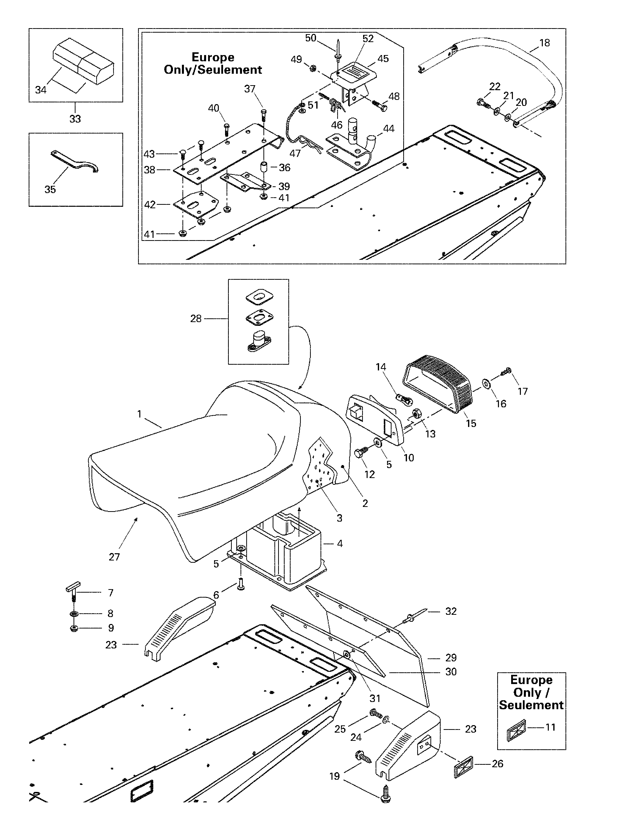 Seat and accessories