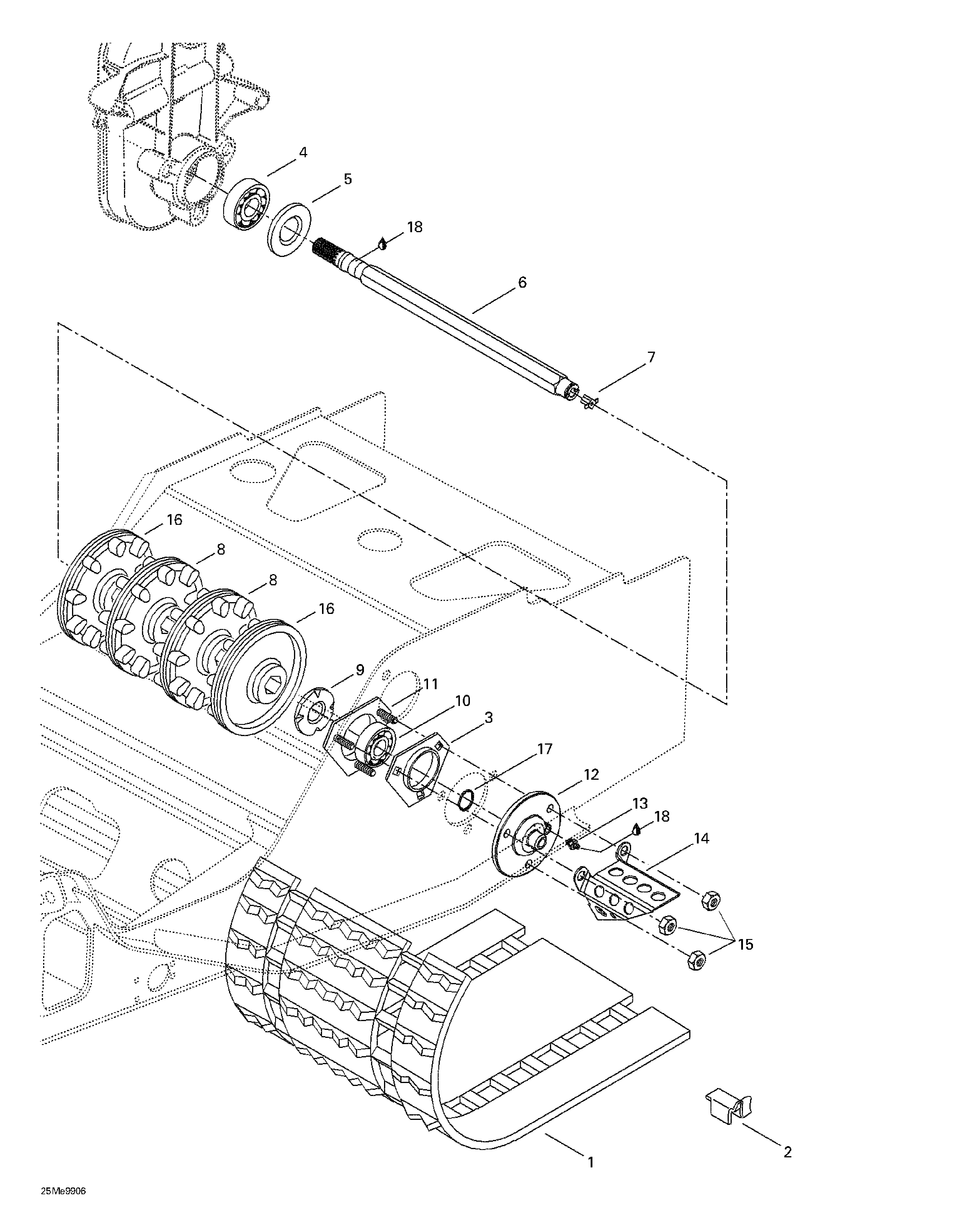 Drive axle and track