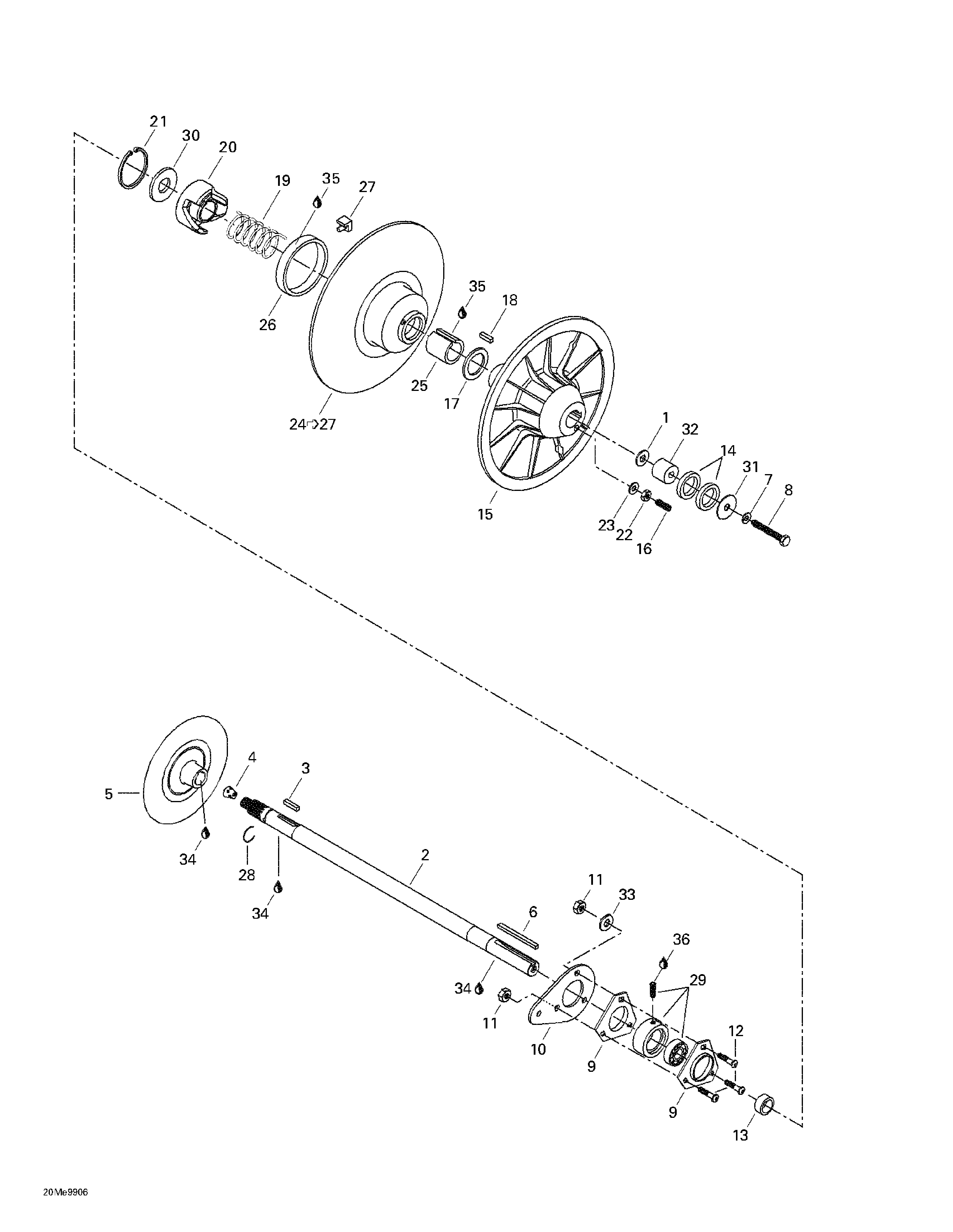 Driven pulley