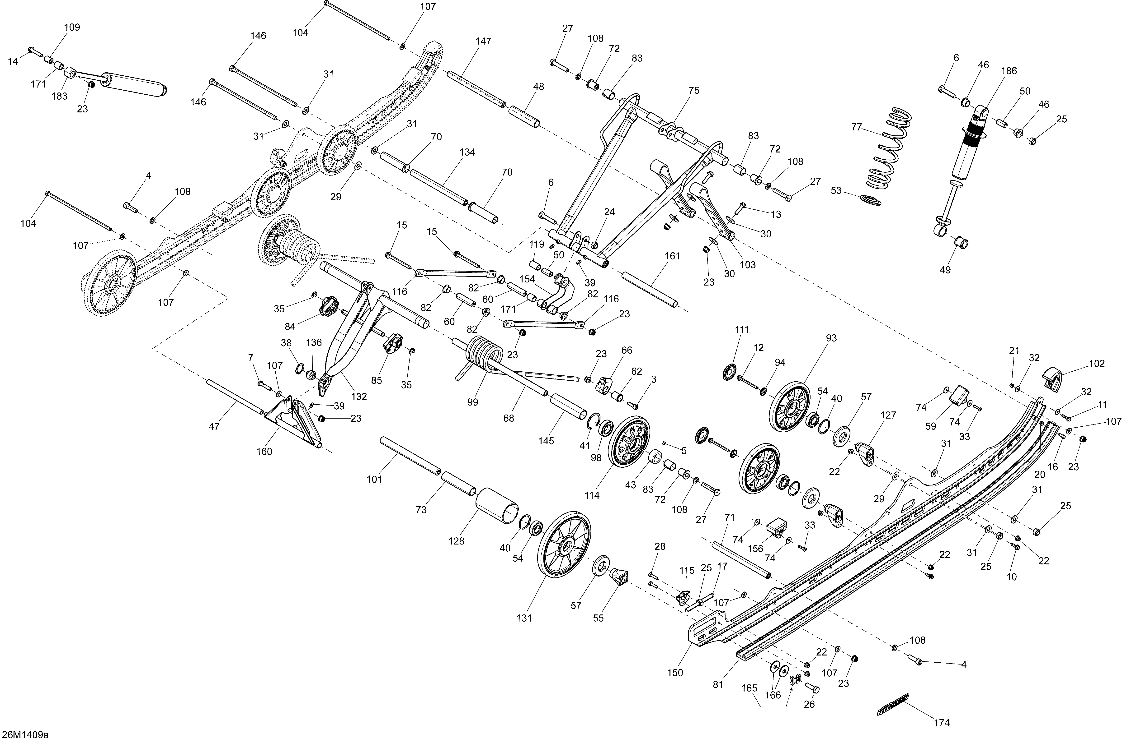 Rear suspension 146