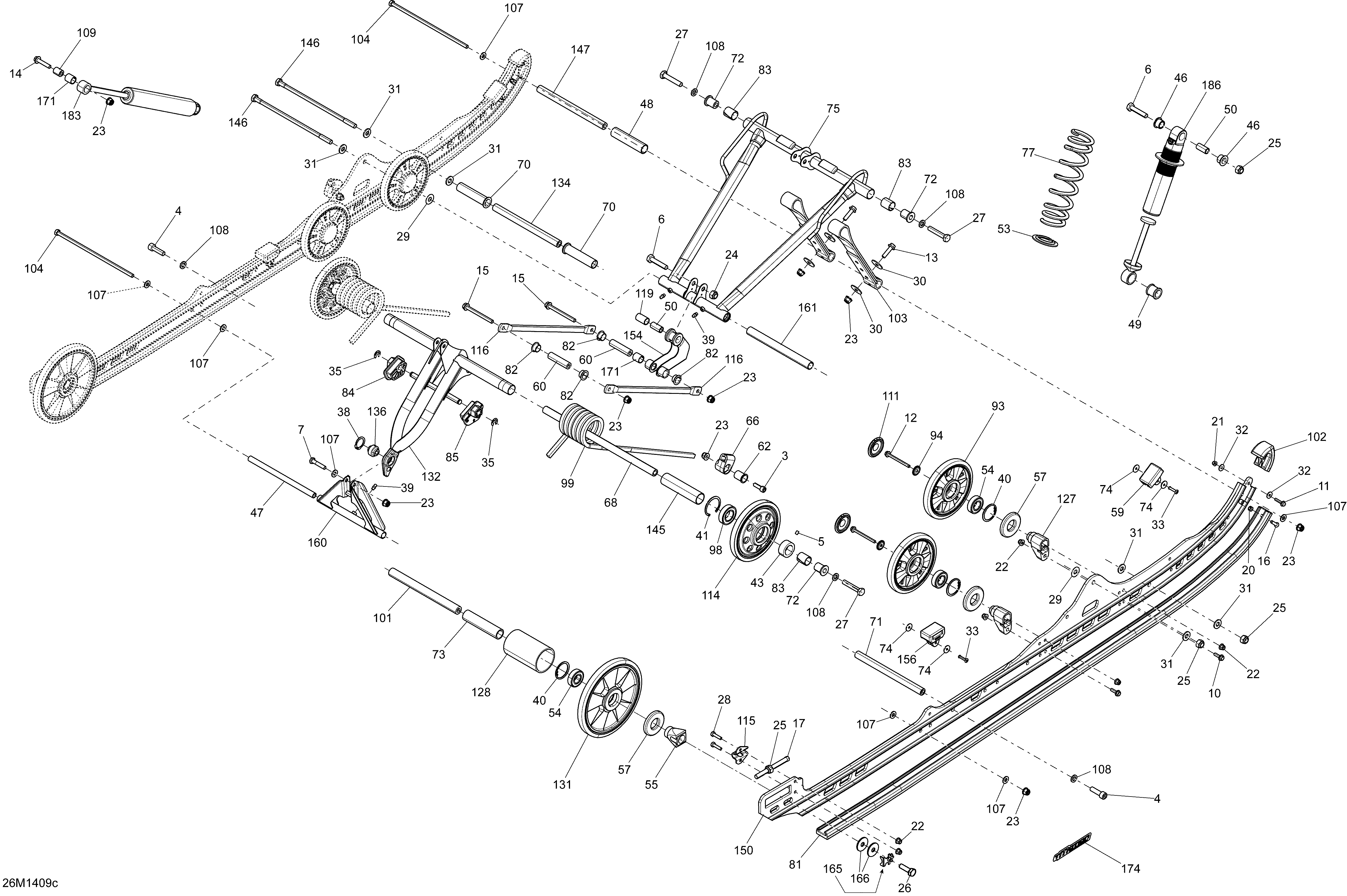 Rear suspension 163