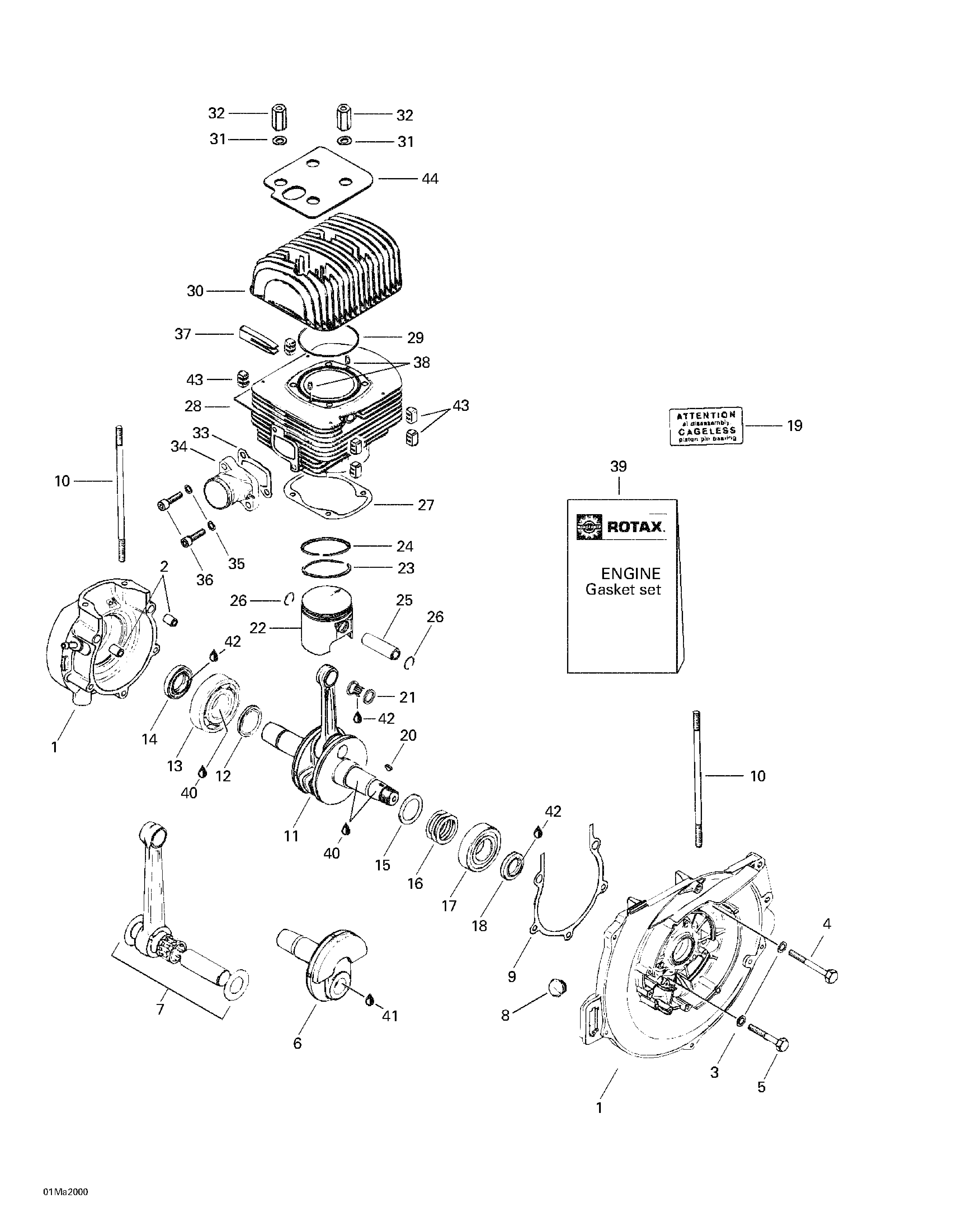 Crankcase and cylinder