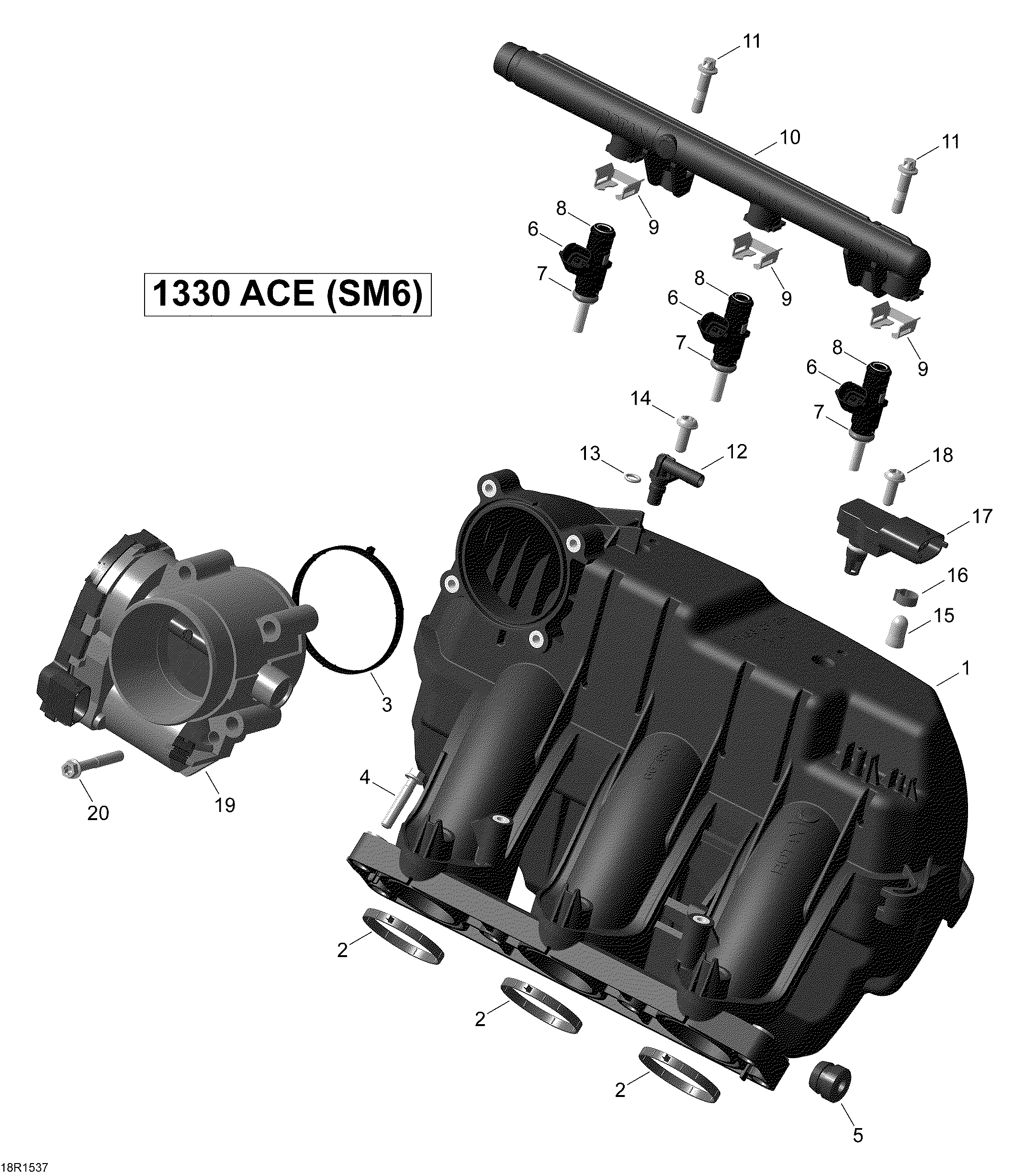 Air intake manifold and throttle body _18r1537