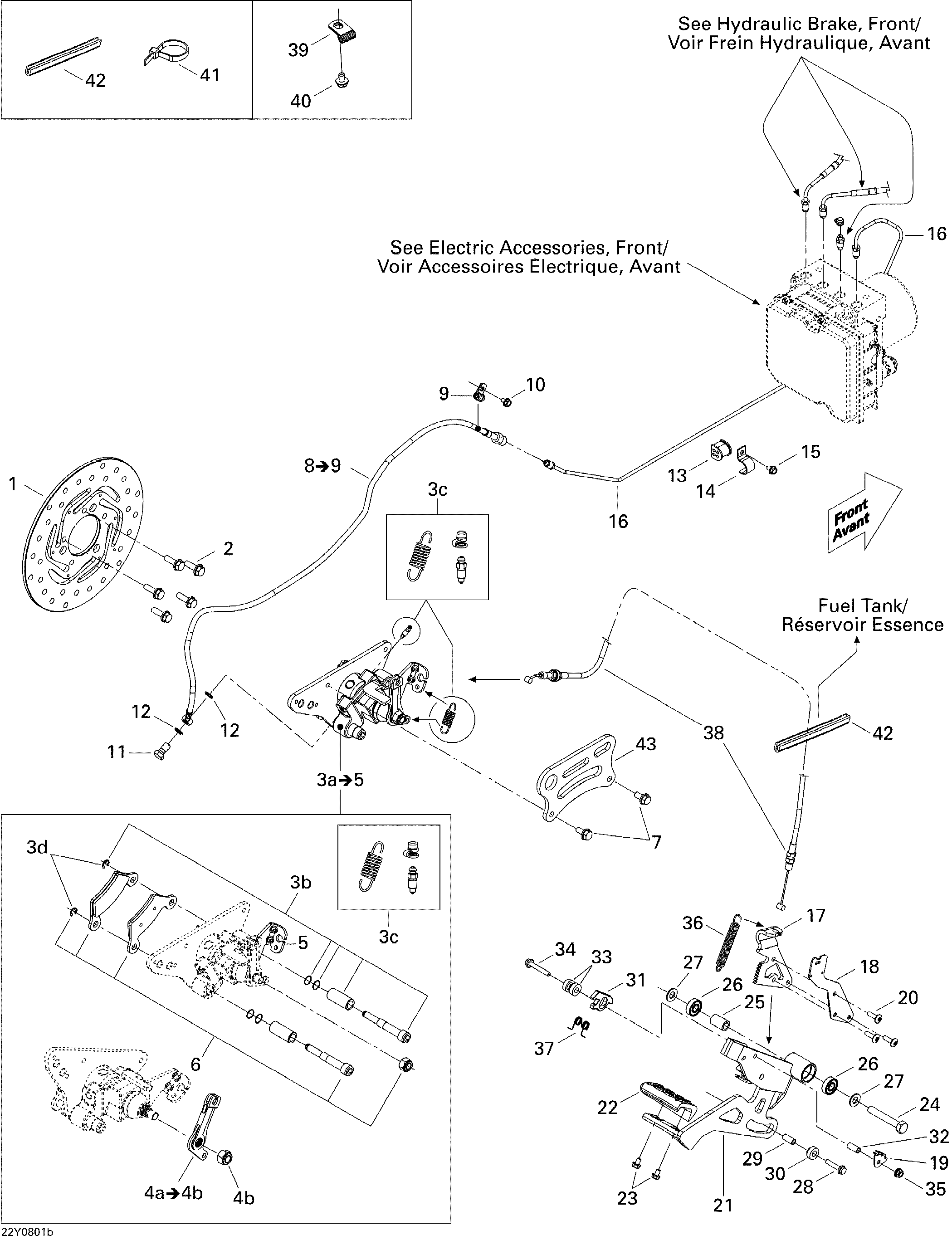 Hydraulic brake, rear