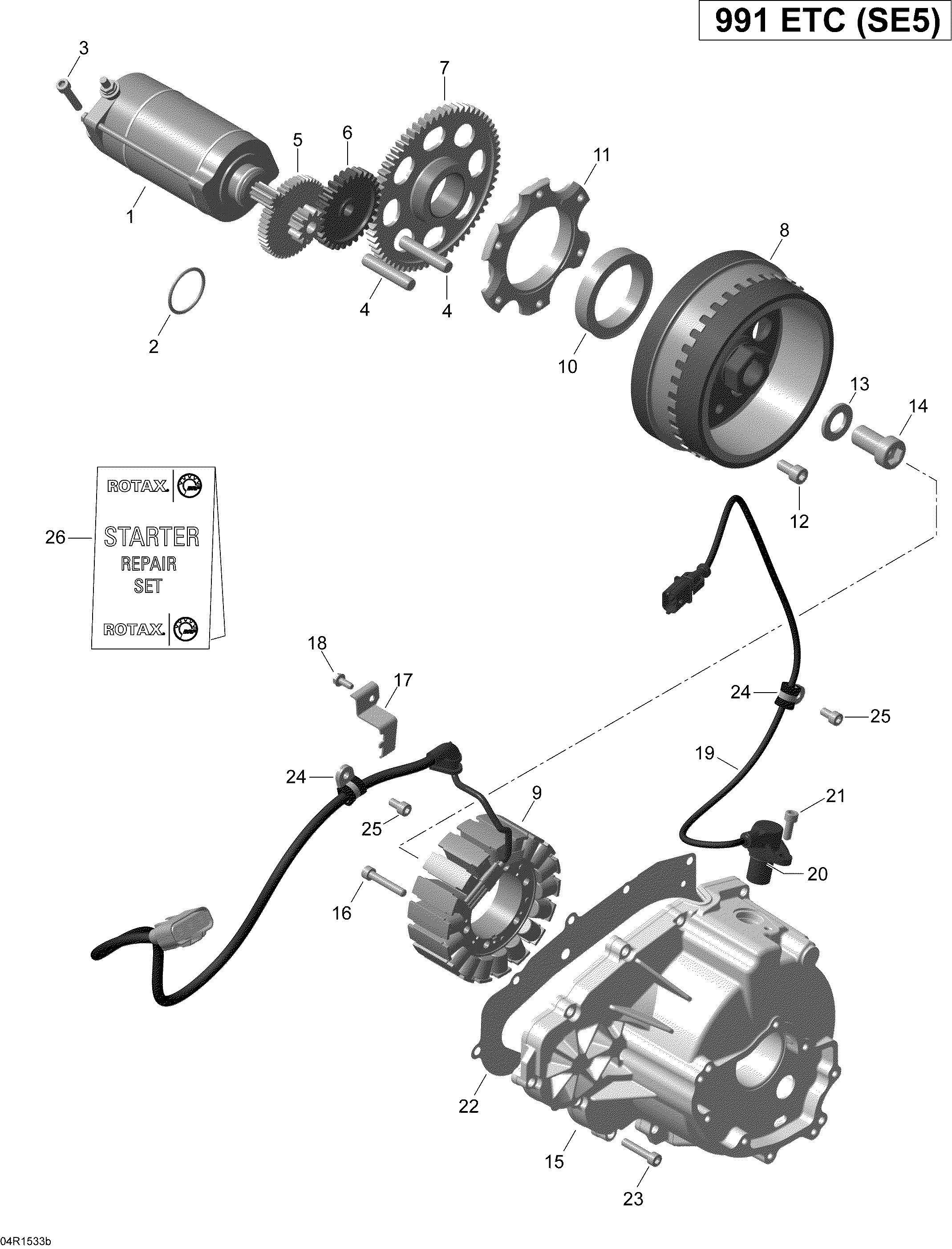 Magneto and electric starter 2-4_04r1533b