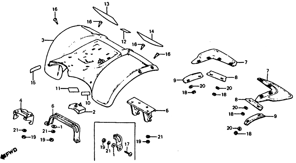 Rear fender 79-82