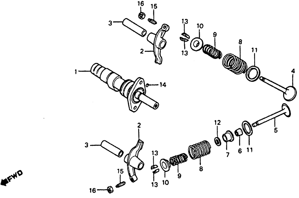 Camshaft & valve