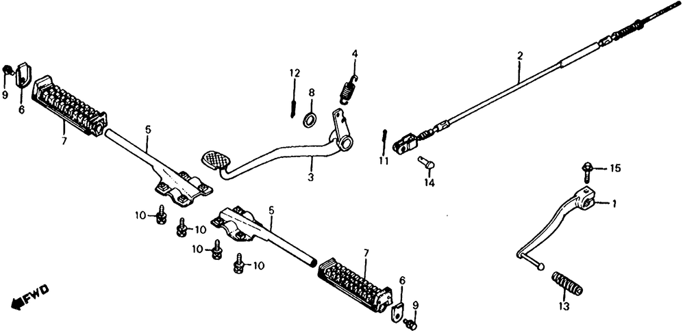 Step & brake pedal& gearshift pedal