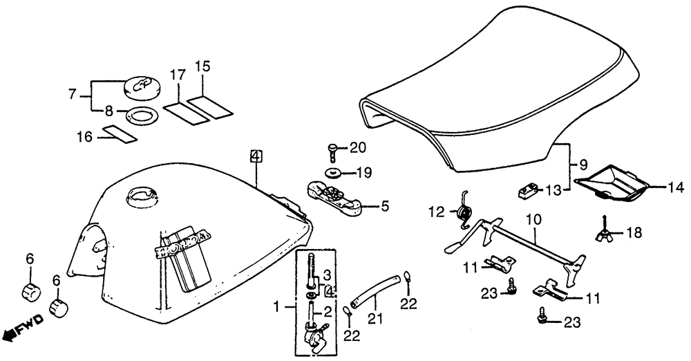 Fuel tank & seat 83