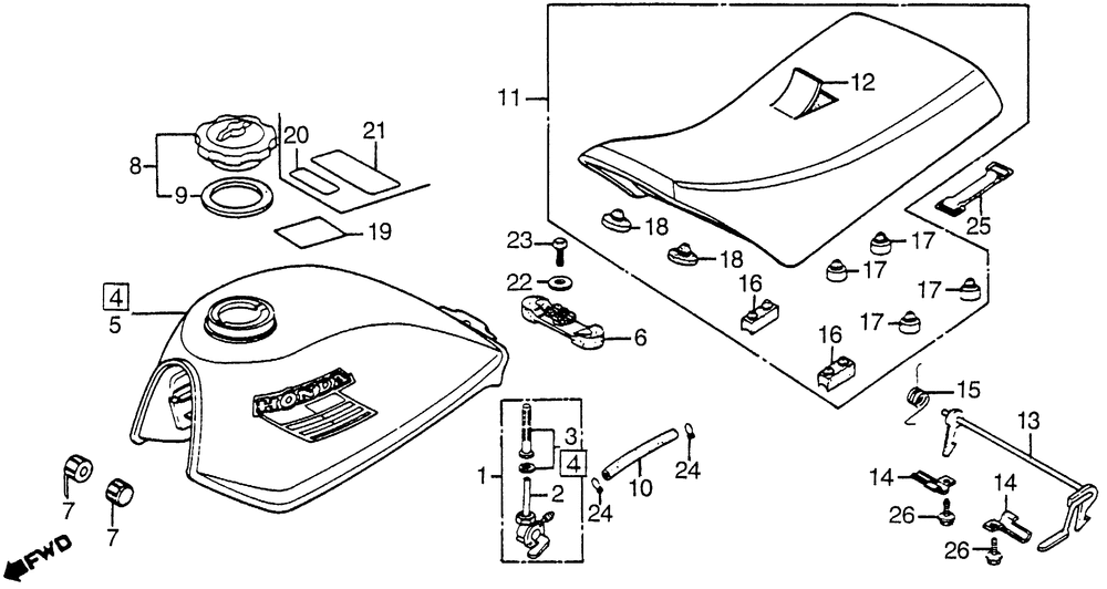 Fuel tankseat