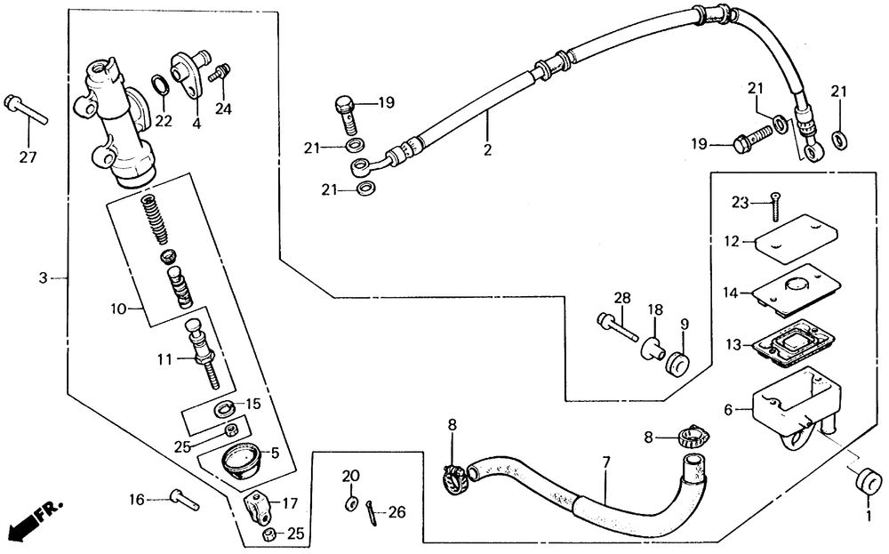 Rear brake mastercylinder