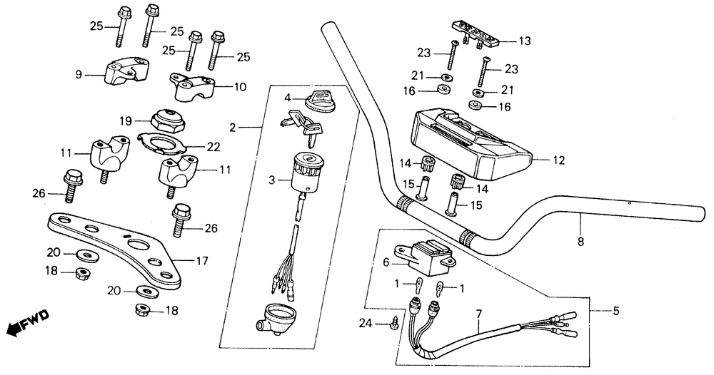 Handlebar & top bridge