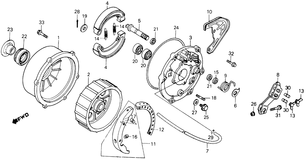 Rear brake panel 8687