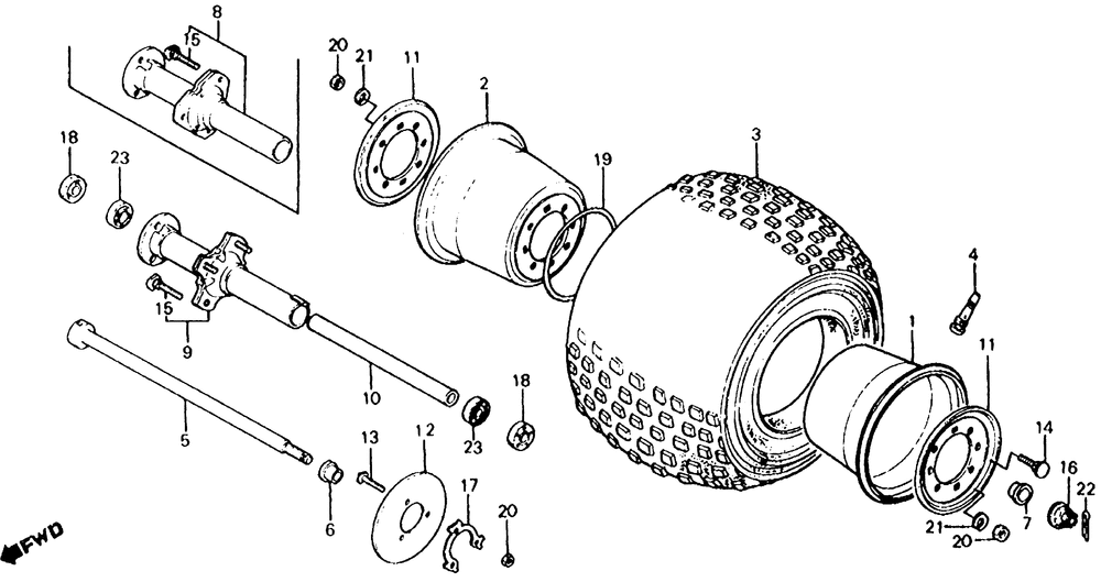 Front wheel & front brakedisk 81-82