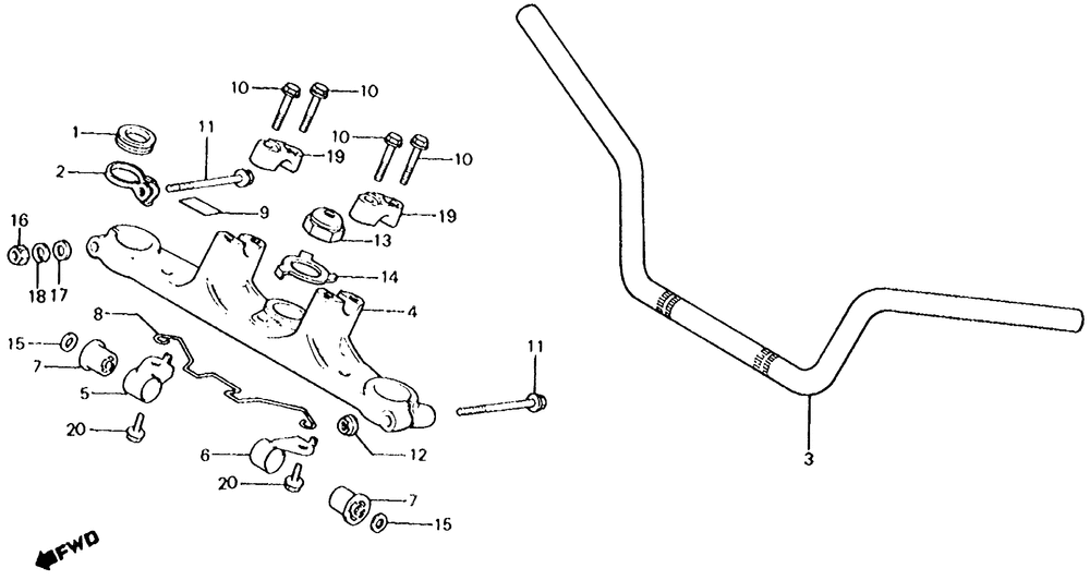 Handlebar & top bridge 81-82