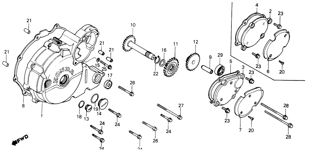 Left crankcase cover