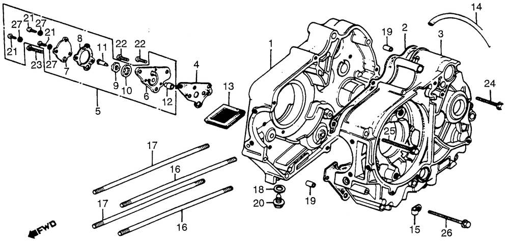 Crankcase & oil pump