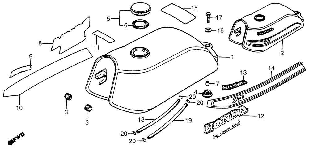 Fuel tank 78-82