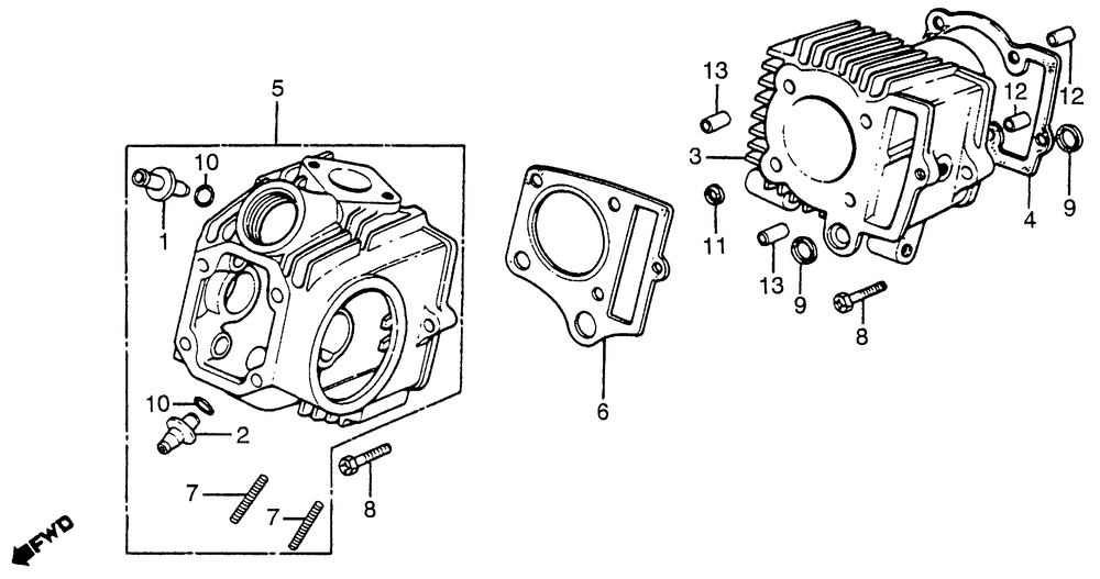 Cylinder head & cylinder