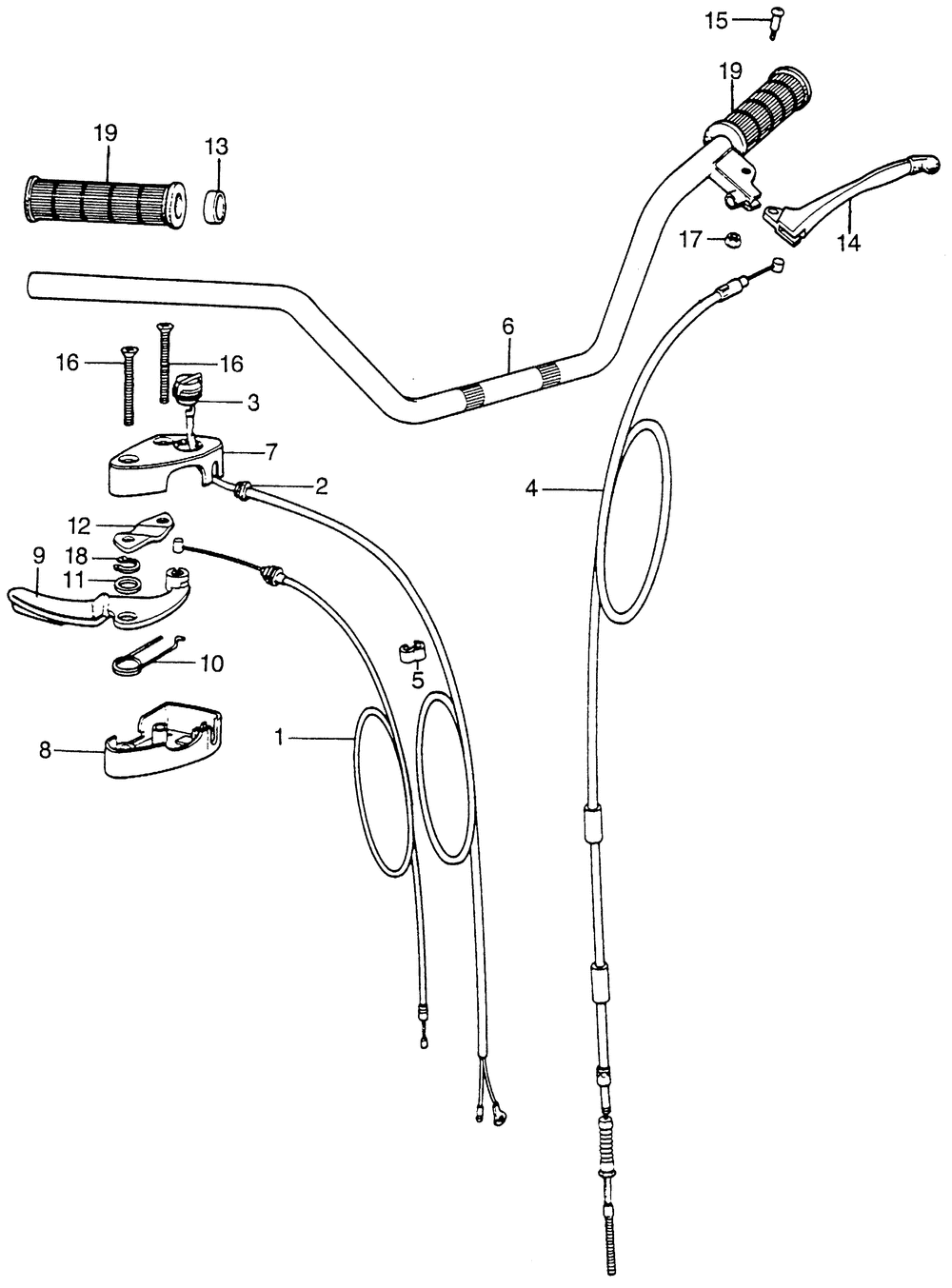 Handlebar & throttle lever