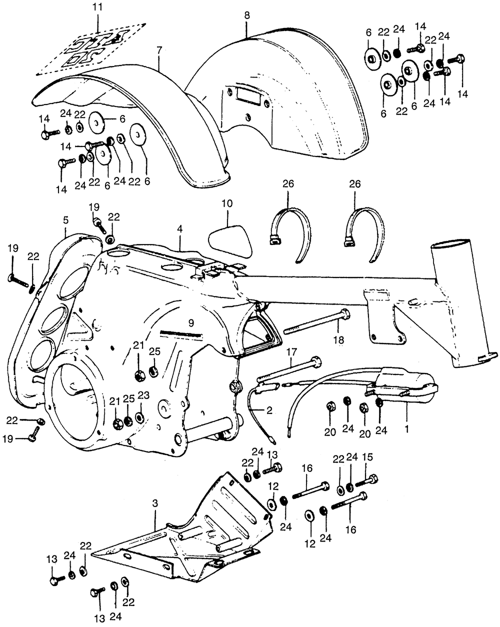 Frame & rear fender& ignition coil