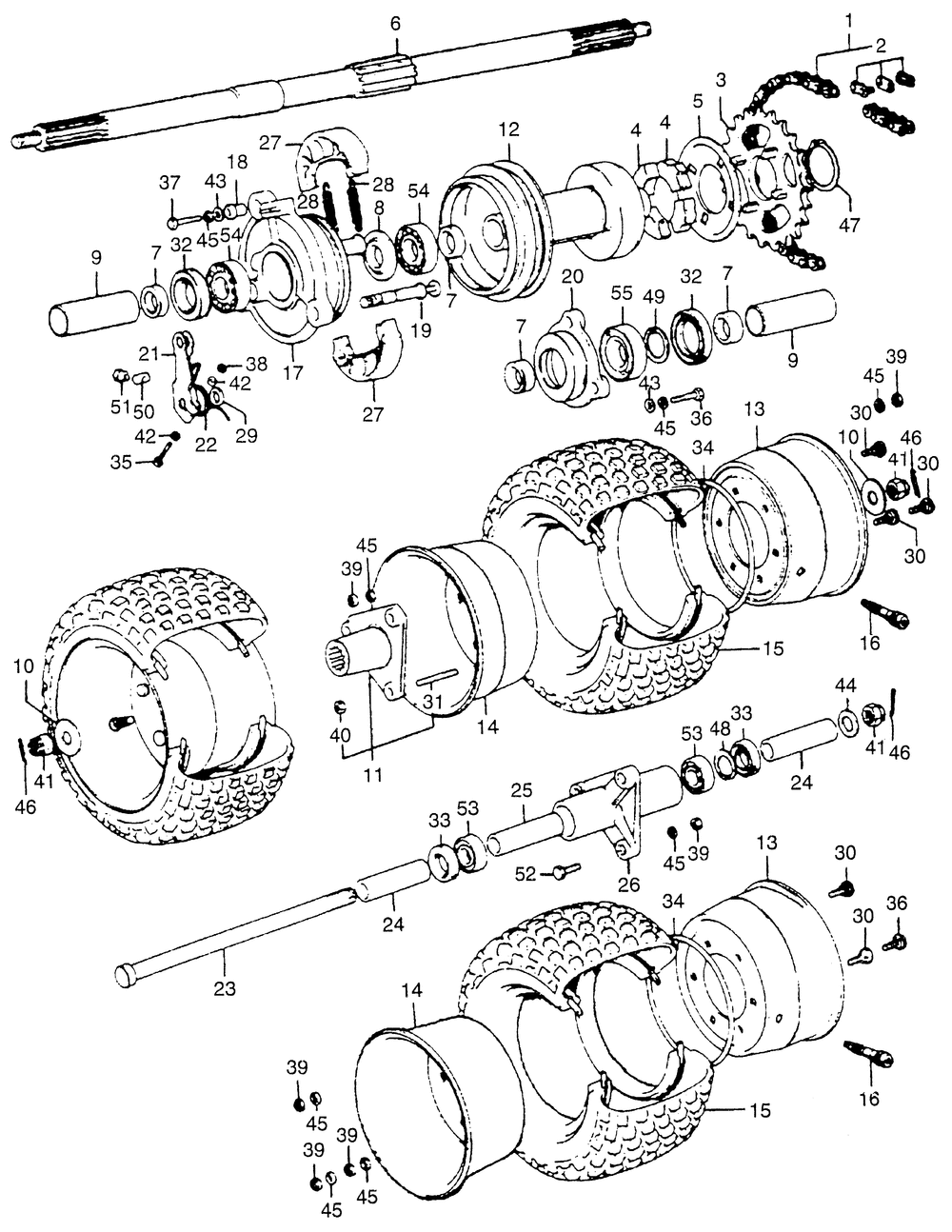 Front wheel & rear wheel