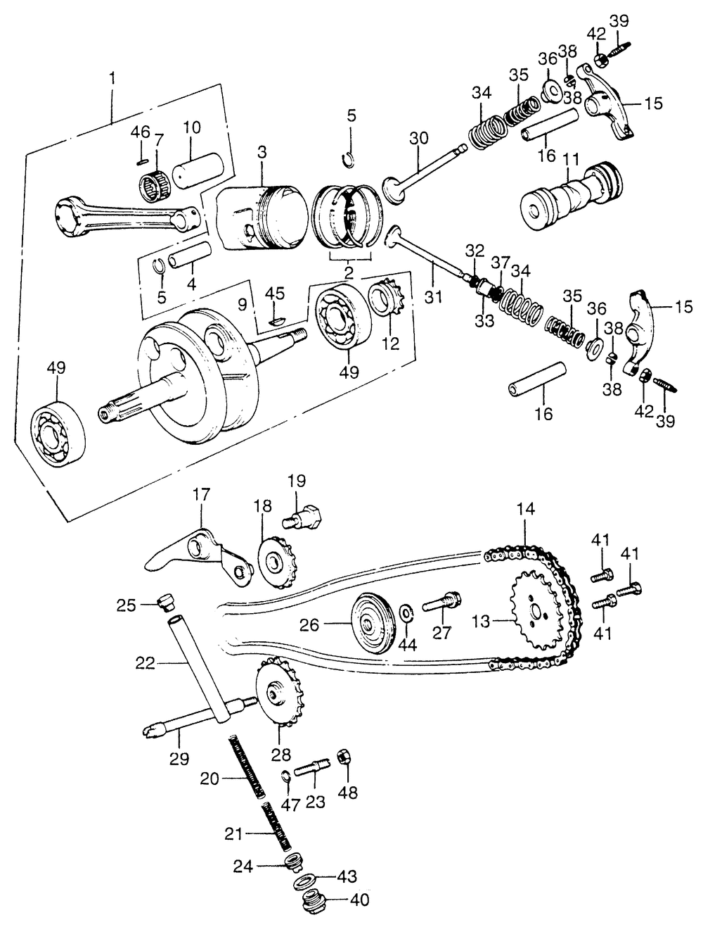 Camshaft & chain & crankshaft