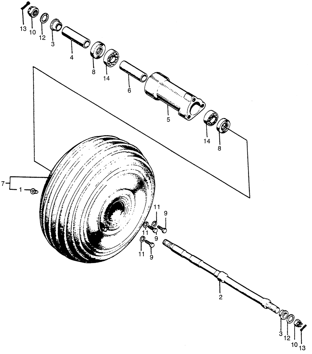 Front wheel & axle