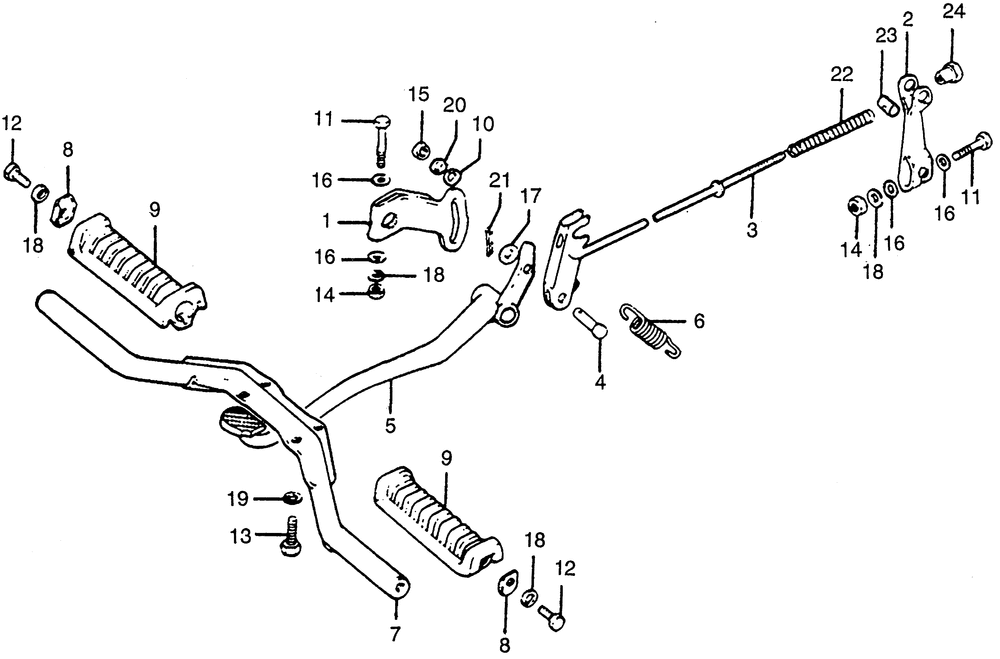 Brake pedal & step bar k2