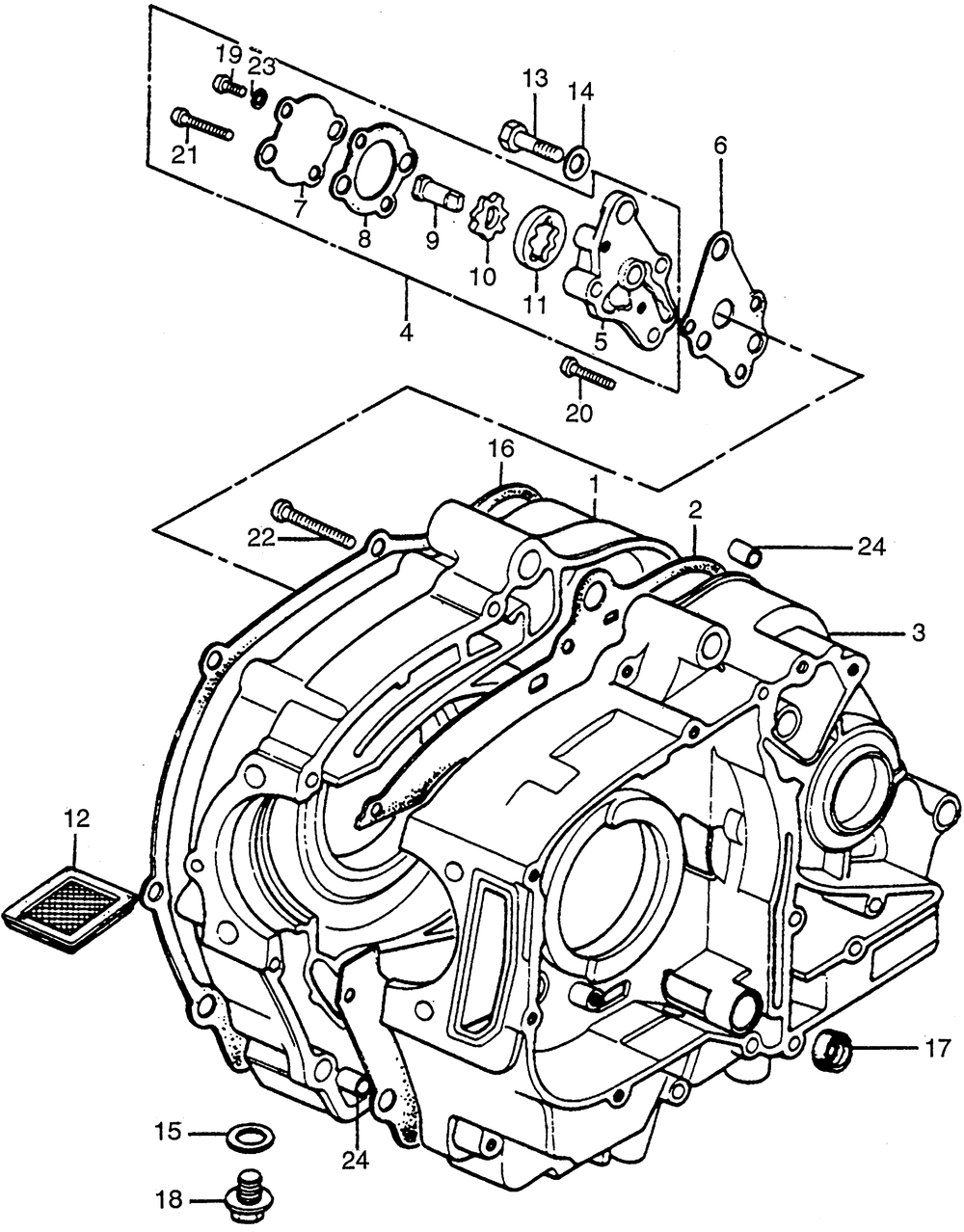 Crankcase & oil pump