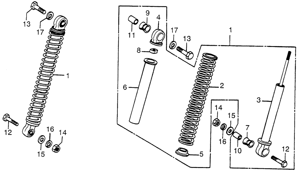 Front fork 77-80