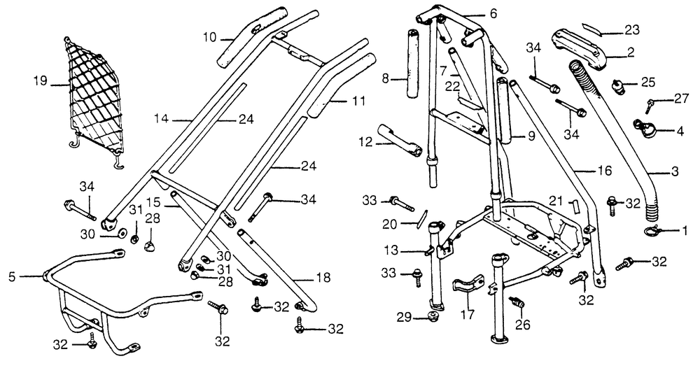 Grab rail & front bumper& roll bar 81-84