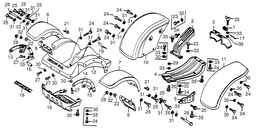 Front floor & fender & drive belt cover