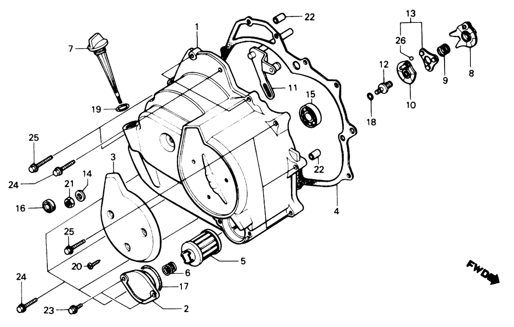 Right crankcase cover