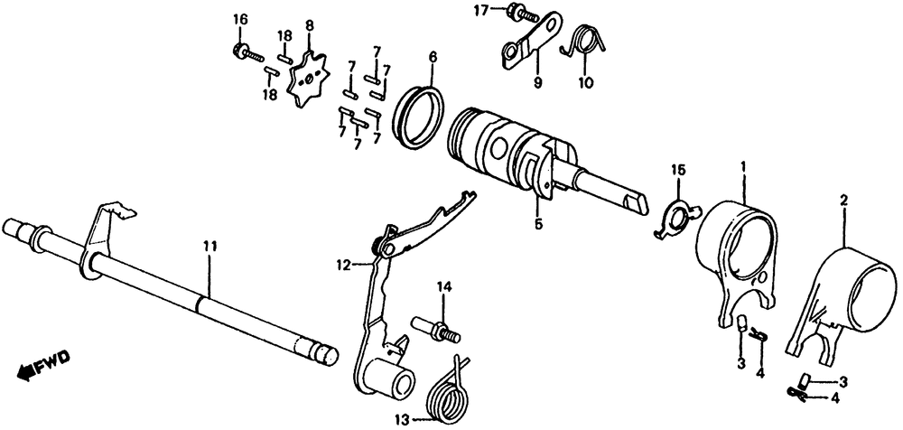 Gearshift drum