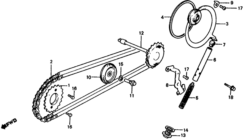 Cam chain & tensioner