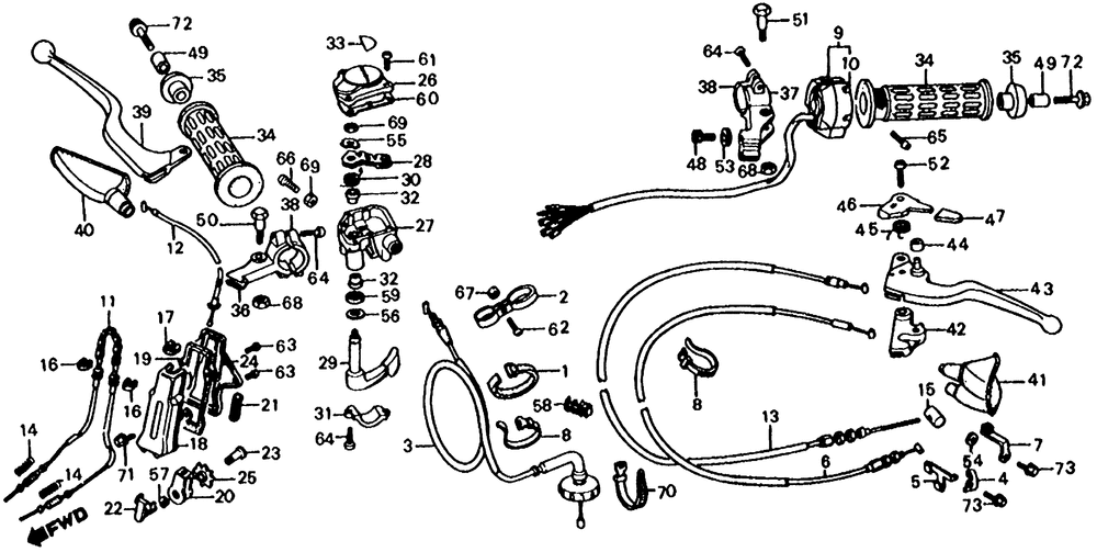 Control levers & switches& cables 86