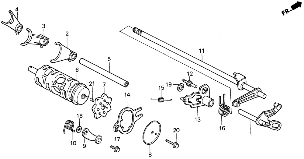 Gearshift drum