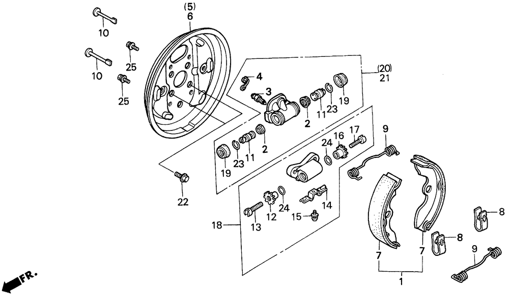 Front brake panel