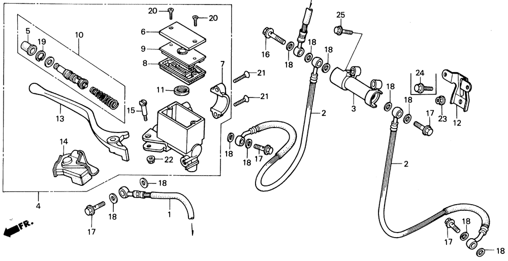 Front brake mastercylinder