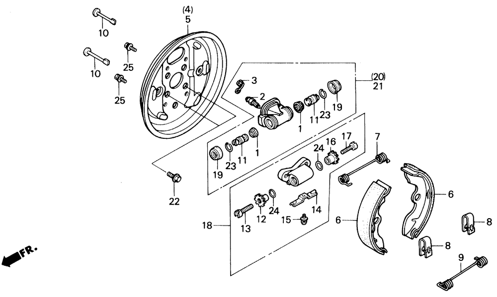 Front brake panel