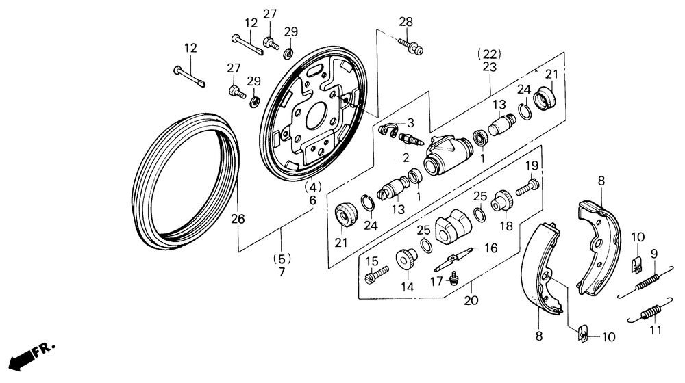 Front brake panel